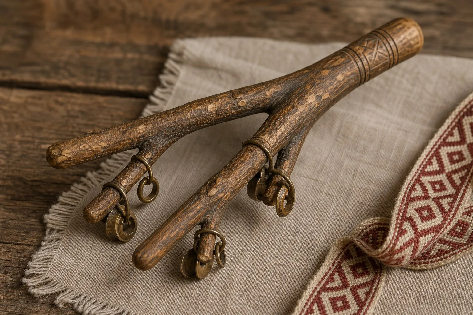 Džingulis iš trišakės medžio šakelės kaip lietuvių vestuvių kvieslio instrumentas