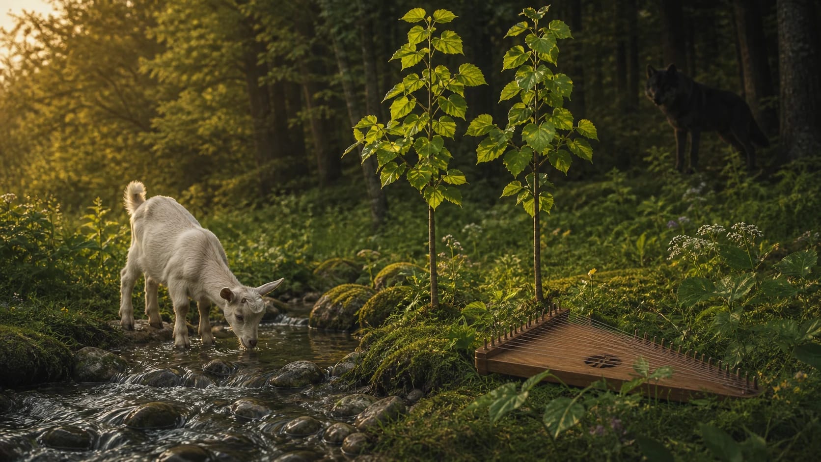 Go, Little Goat, to the Water illustration