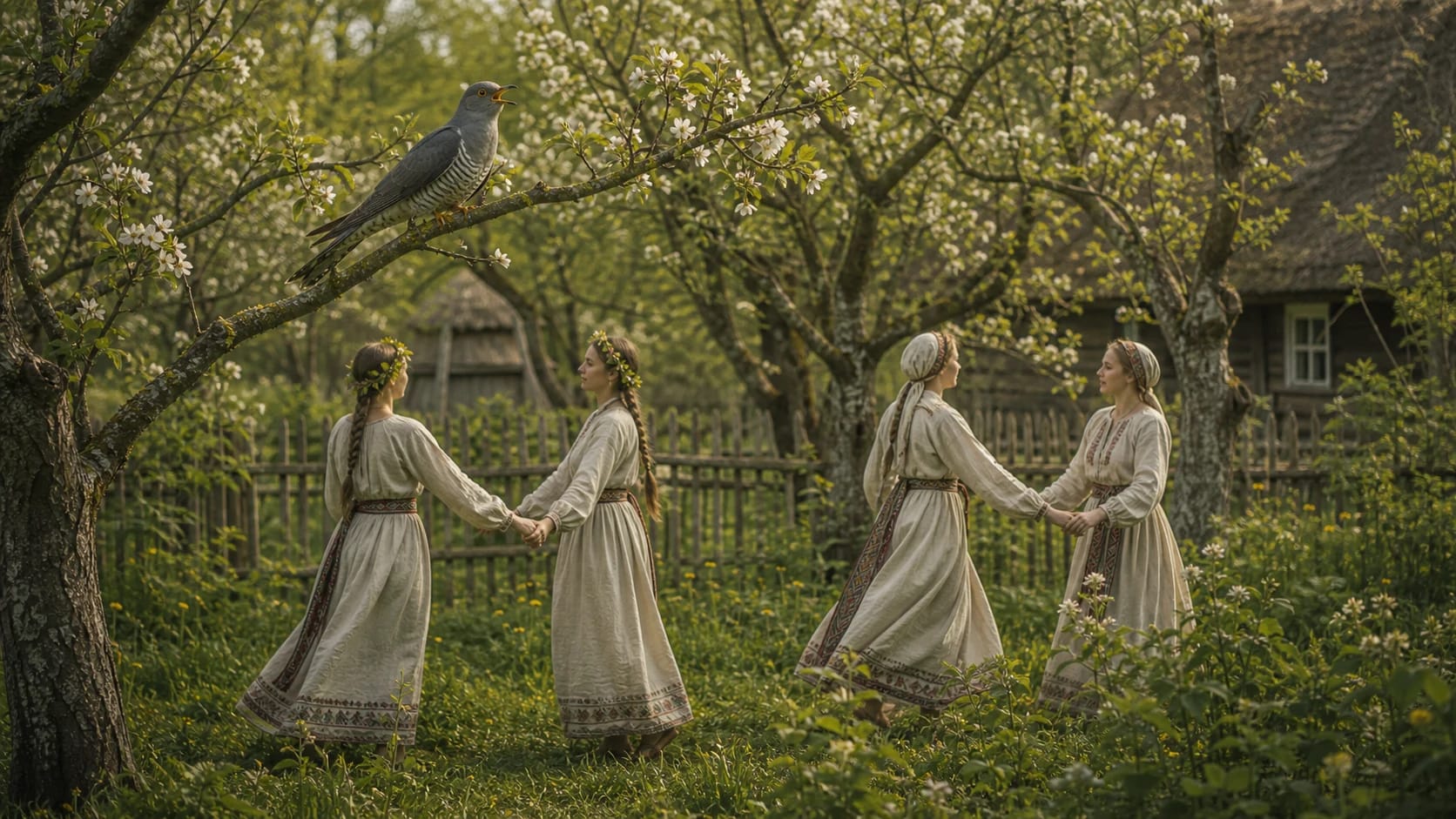 Little Cuckoo in the Orchard illustration