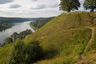 Steep slopes of Alytus Hillfort above the Nemunas and Alytupis confluence