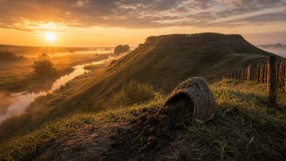 Bakainiai hillfort by the Liaudė River with the mood of a legend about a hill heaped up with caps