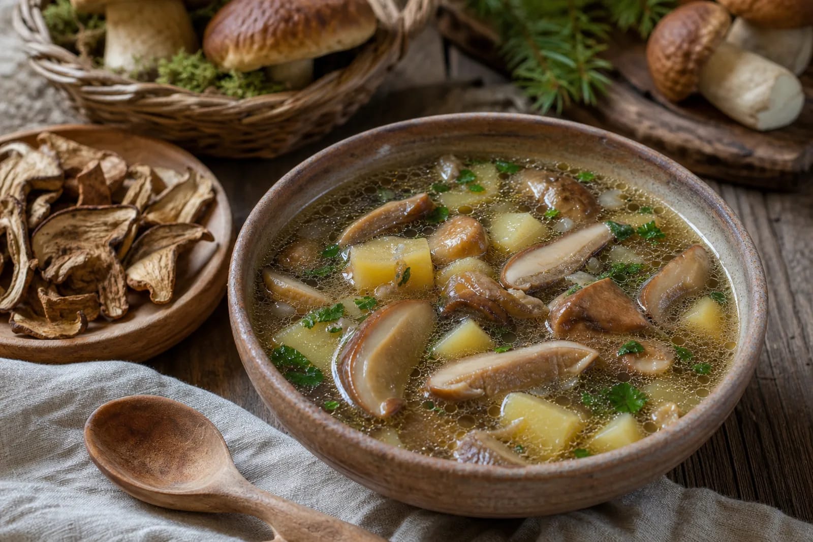 Baravykienė: porcini mushroom soup in a Lithuanian traditional food context
