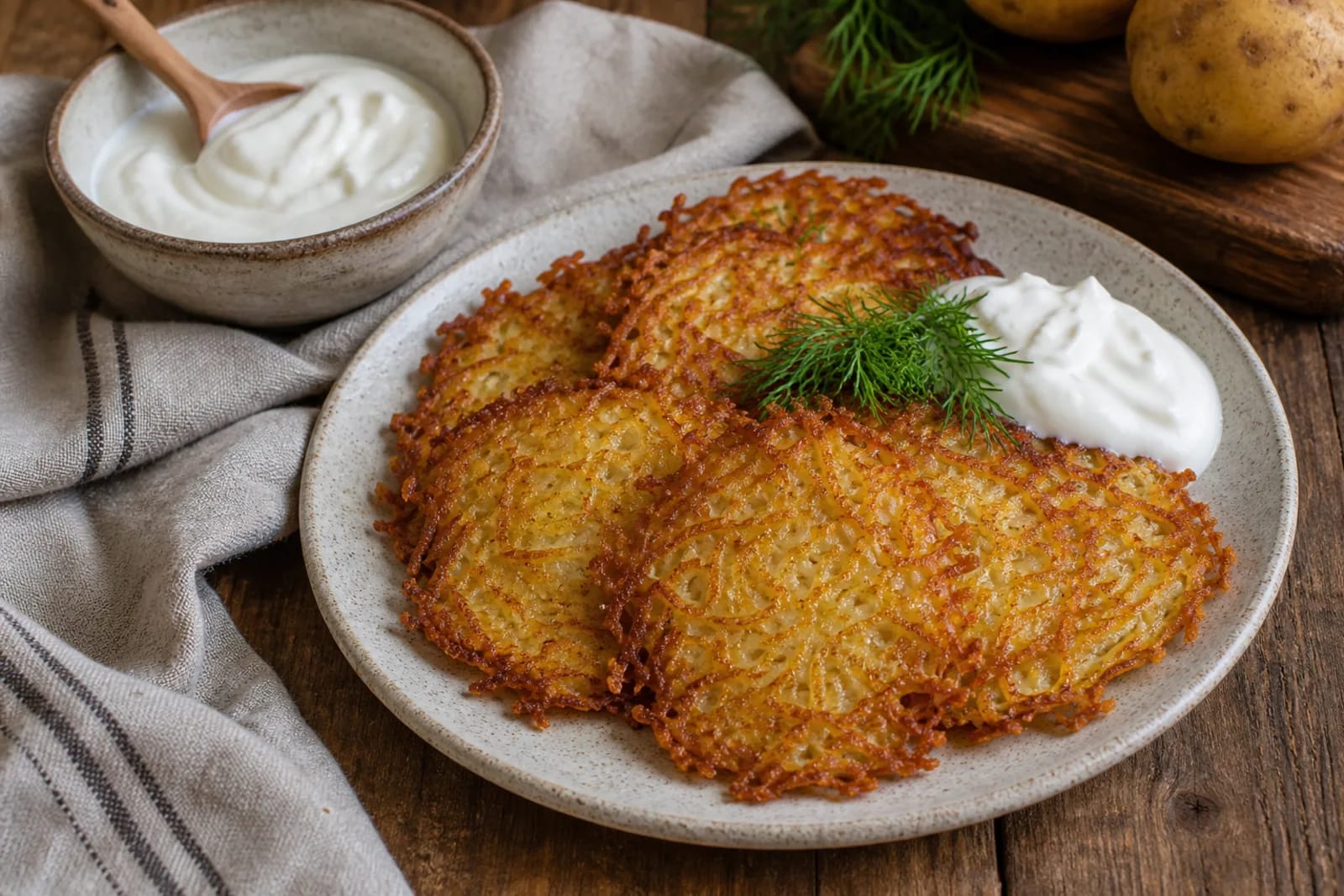 Bulviniai blynai: fried grated-potato pancakes in a Lithuanian traditional food context