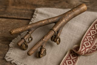 Džingulis made from a three-branched wooden twig as a Lithuanian wedding inviter's instrument