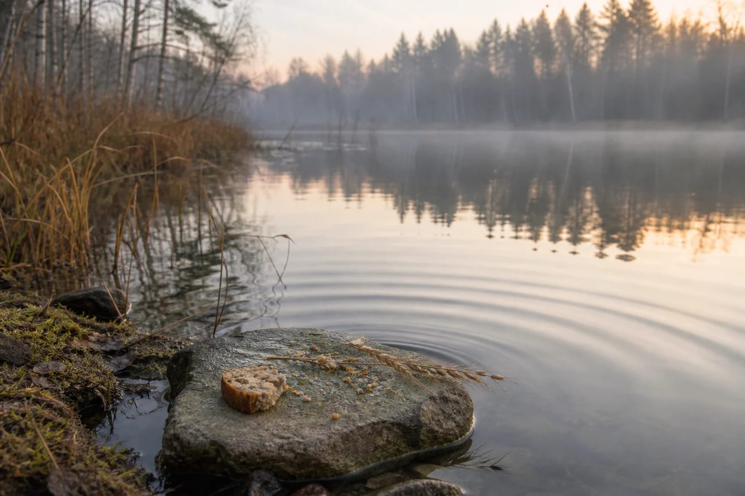 A quiet lake shore and modest offering for Ežerinis