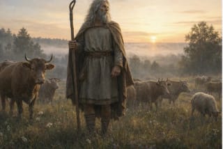 Ganiklis protects herds and pasture near an old Lithuanian village