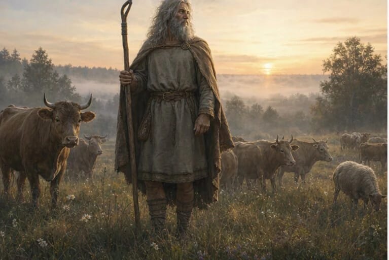 Ganiklis protects herds and pasture near an old Lithuanian village