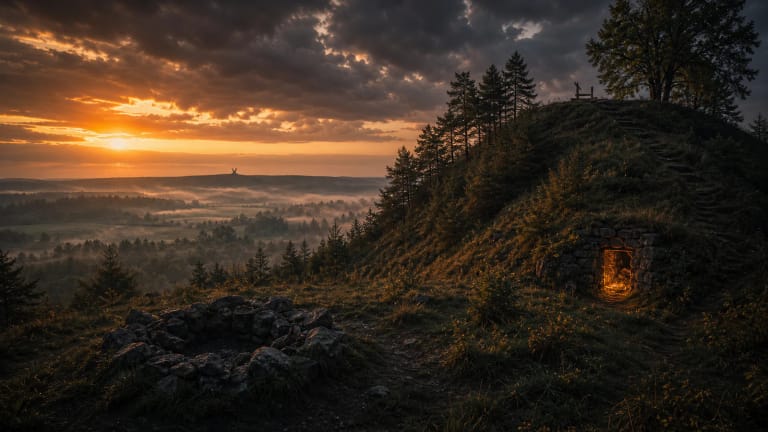 Girgždūtė Hill in Samogitia with the mood of golden bells and underground tunnels