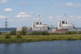 Ignalinos atominės elektrinės pastatai prie Drūkšių ežero šiaurės rytų Lietuvoje