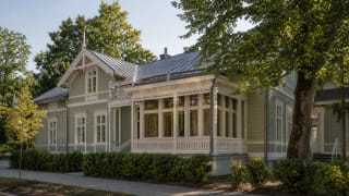 The restored wooden villa of the Jonas Šliūpas Museum on Vytauto Street in Palanga