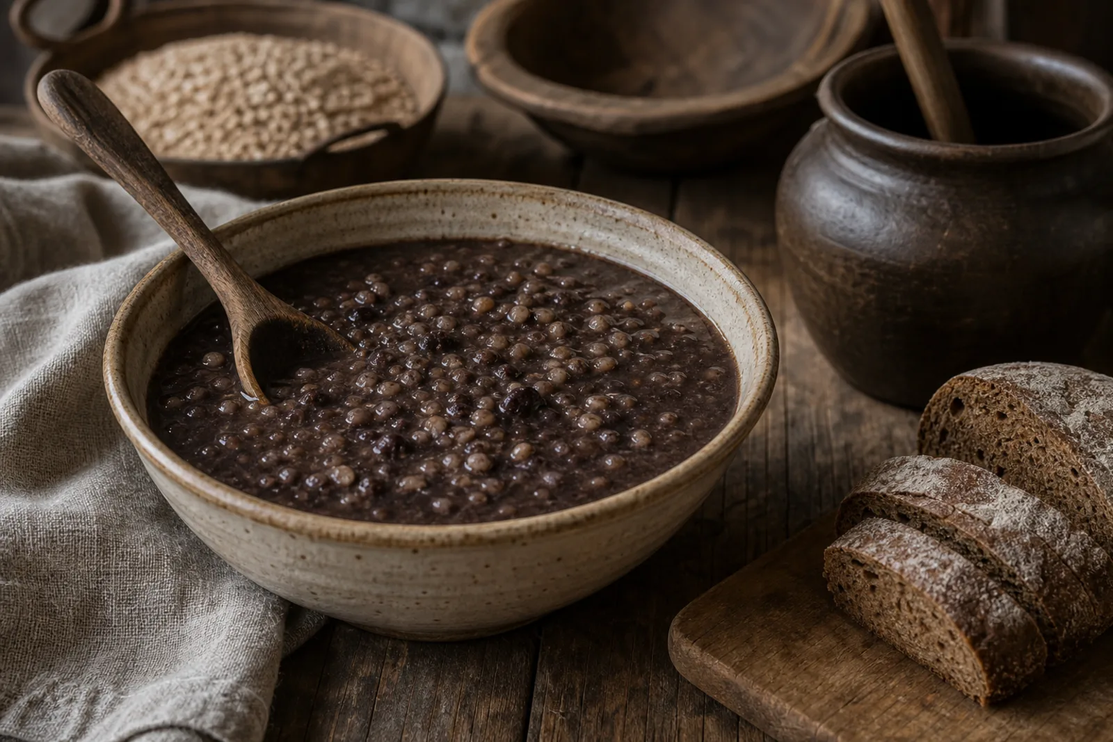 Juka: blood soup with groats or flour-based additions in a Lithuanian traditional food context
