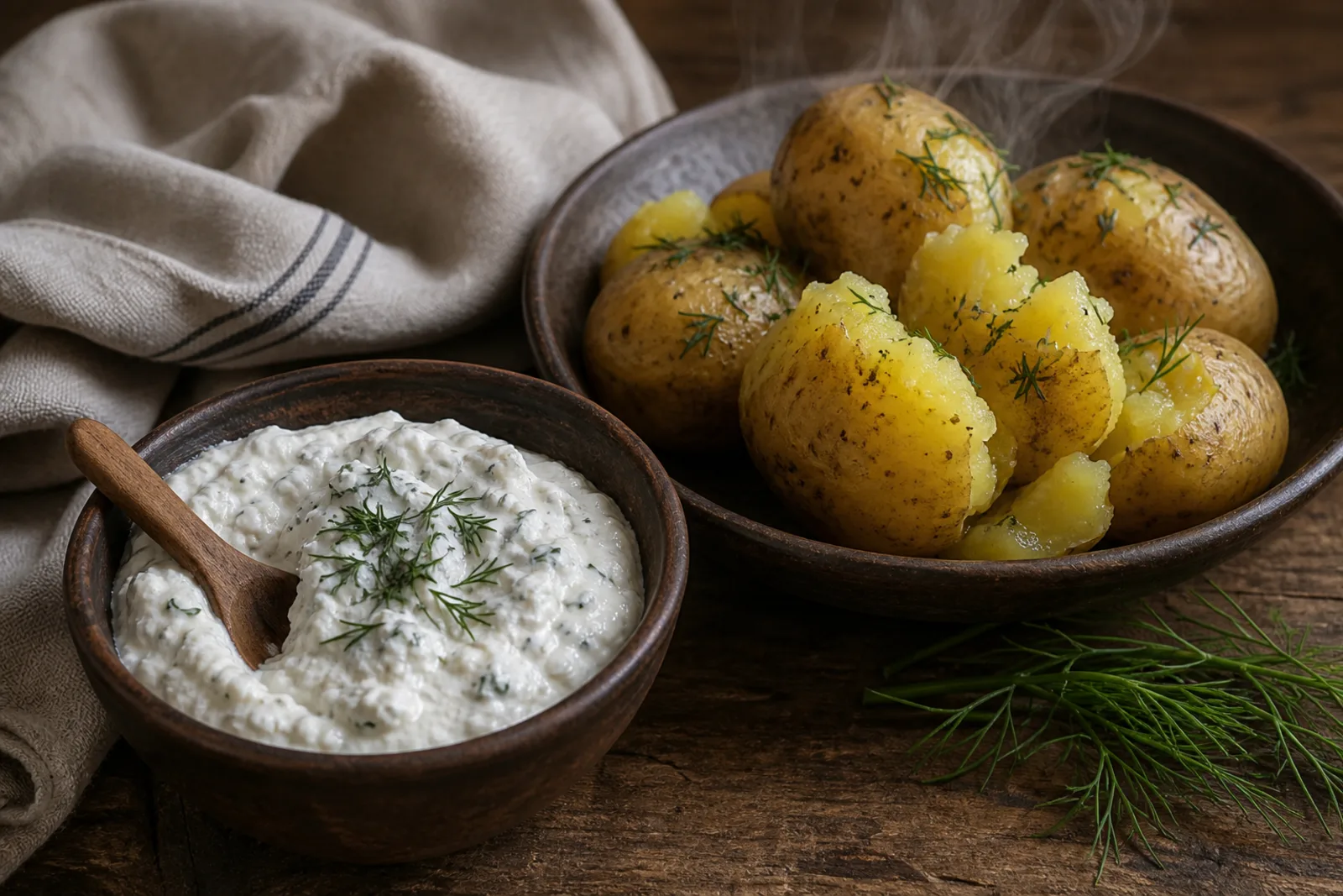 Kastinys with potatoes: Žemaitian kastinys served with hot boiled potatoes in a Lithuanian traditional food context