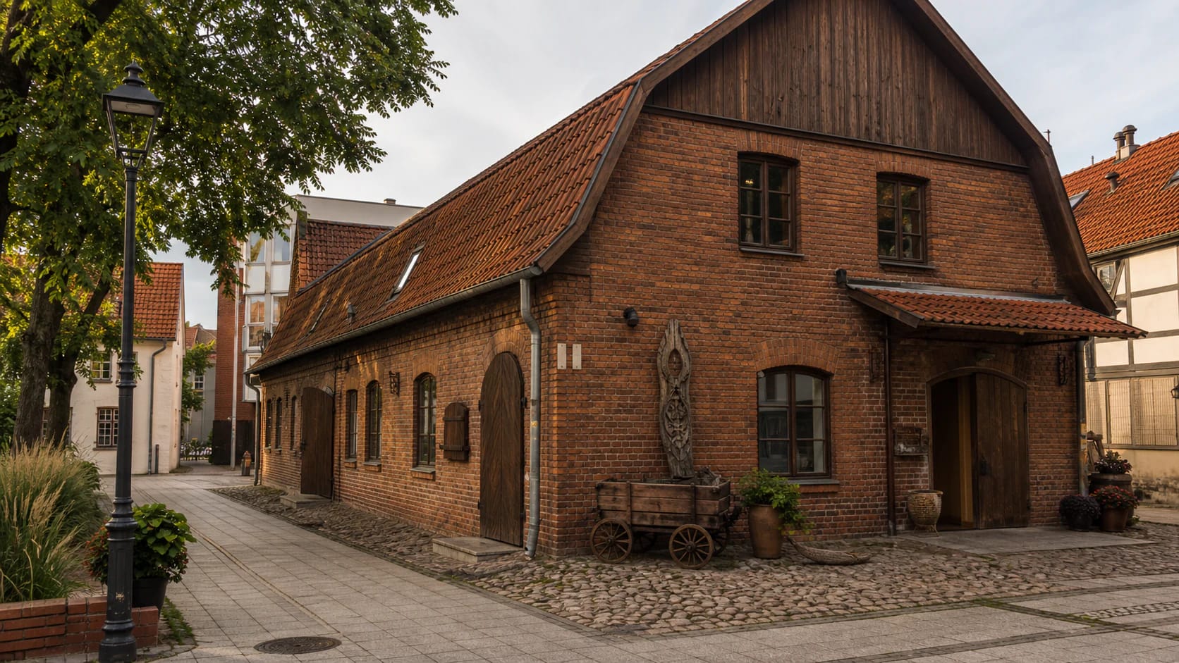 Klaipėda Ethnoculture Centre building on Daržų Street with an old-town ethnic-culture atmosphere