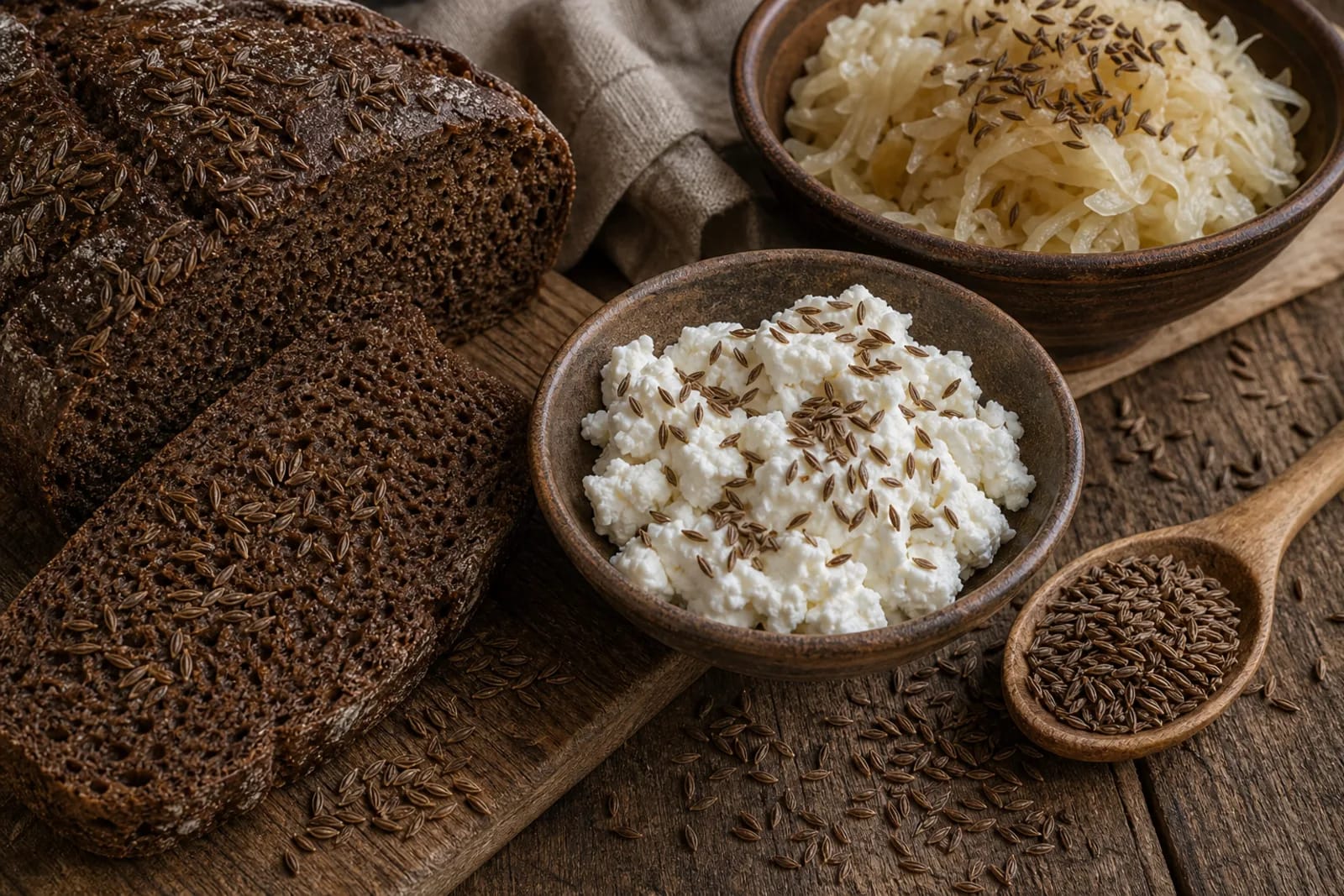 Kmynai: aromatic seeds for bread, cheese, cabbage, and drinks in a Lithuanian traditional food context