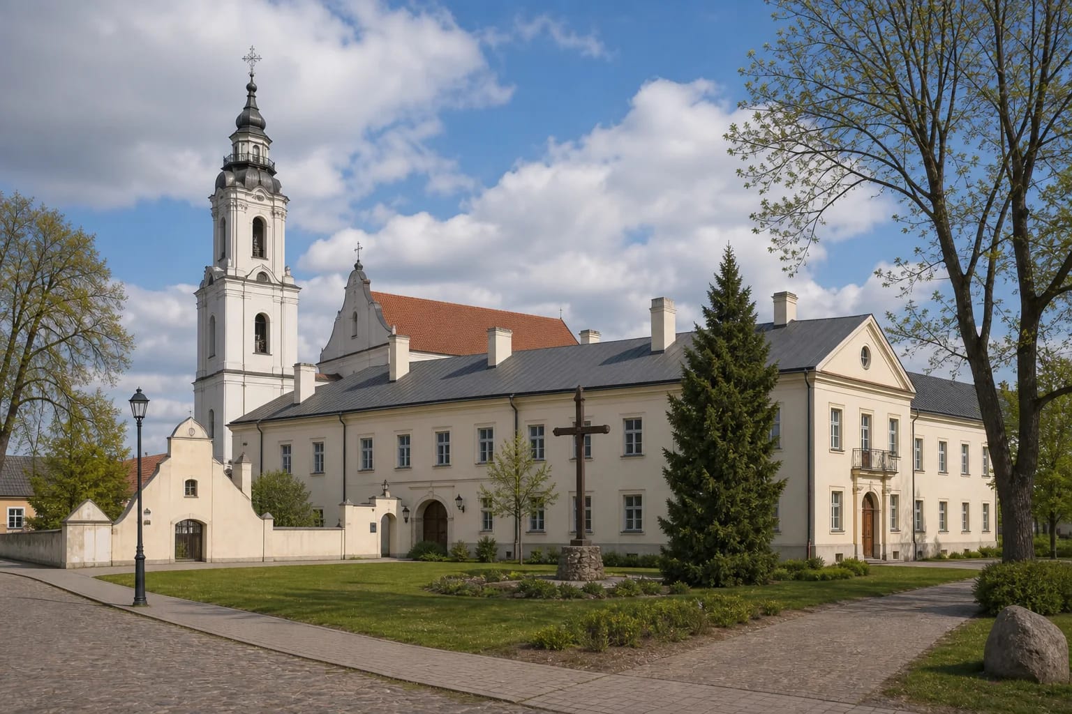 Kretinga Franciscan Monastery and Church of the Annunciation ensemble with a tower