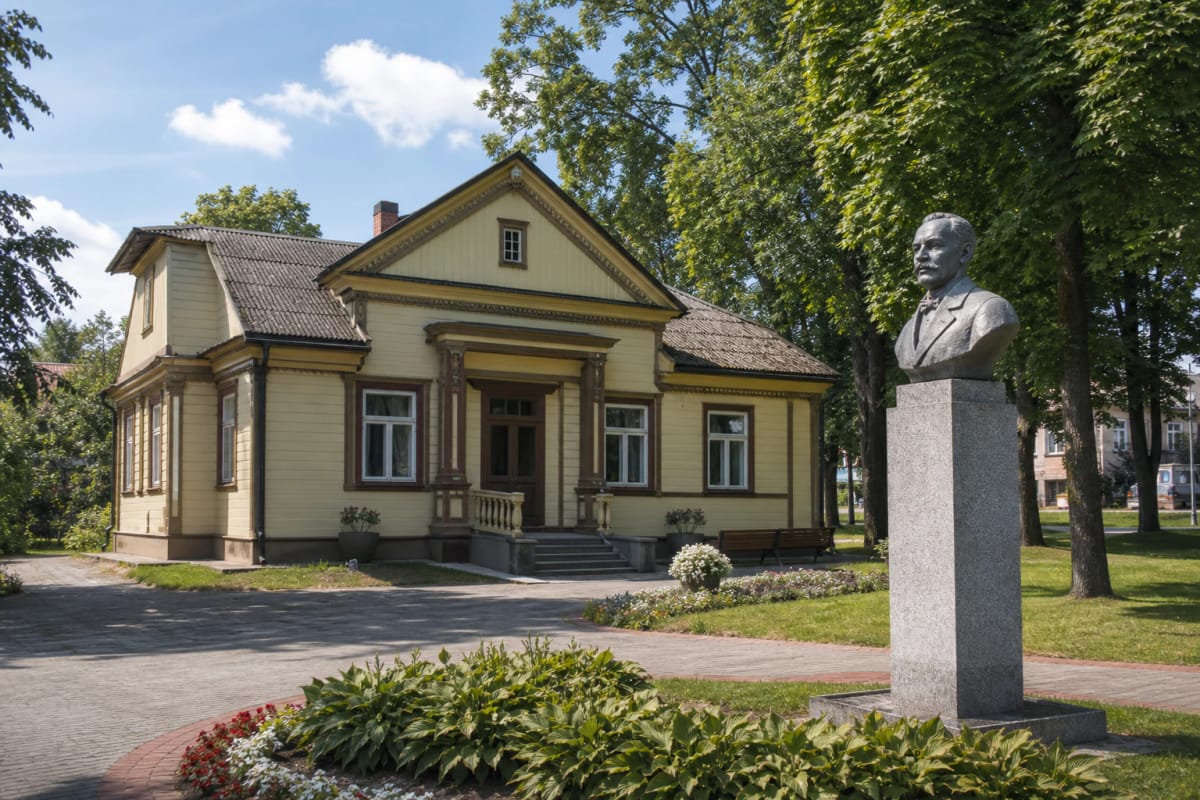 Vincas Kudirka Museum in Kudirkos Naumiestis near the town park and monument