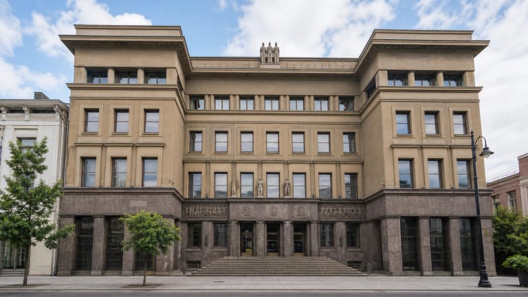Lietuvos karininkų ramovės reprezentacinis fasadas A. Mickevičiaus gatvėje Kaune