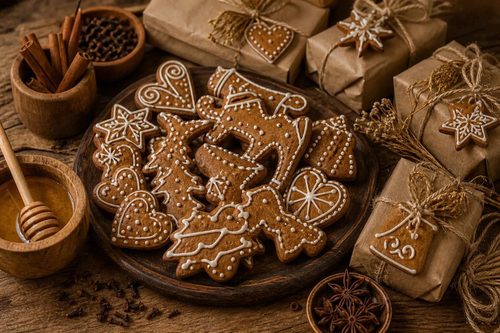 Meduoliai: spiced flour confections with honey or syrup in a Lithuanian traditional food context