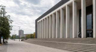 Modernist building of the National Gallery of Art on Konstitucijos Avenue in Vilnius