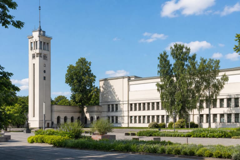 Nacionalinio M. K. Čiurlionio dailės muziejaus pastatas ir bokštas Kaune