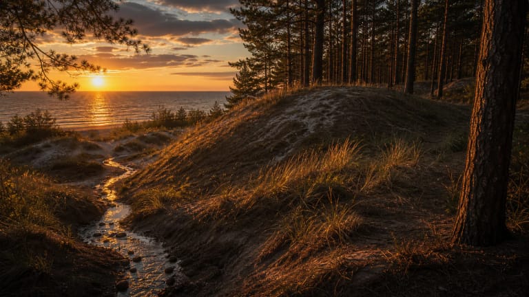 Naglis Hill dune in Palanga with the mood of a giant's-grave legend