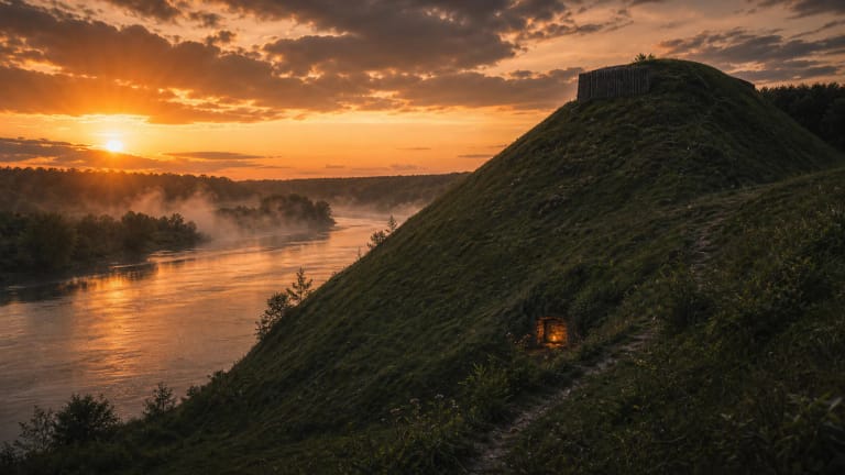 Papilė hillfort by the Venta River in the mood of a hidden-castle legend