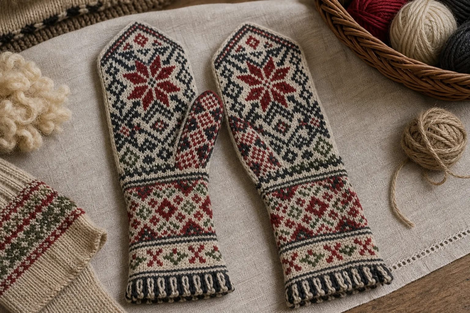 Mitten patterns combine warmth and ornament.