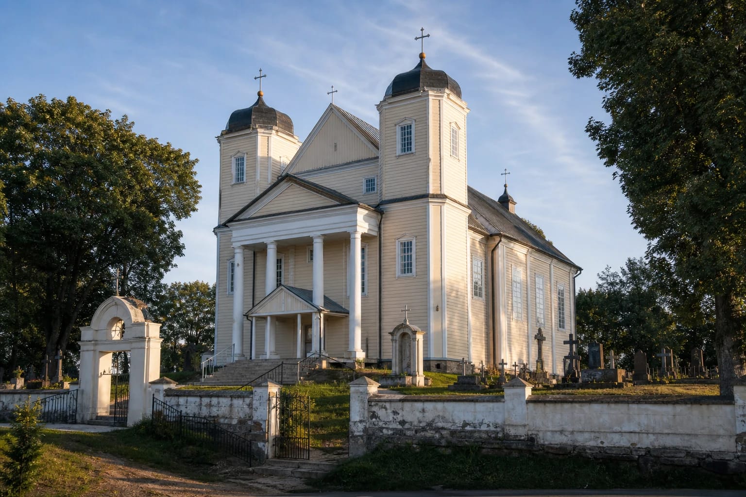 Pivašiūnai wooden Church of the Assumption on the shrine hill