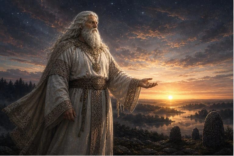 Prakorimas in Lithuanian mythology shown at the first dawn and beginning of the world