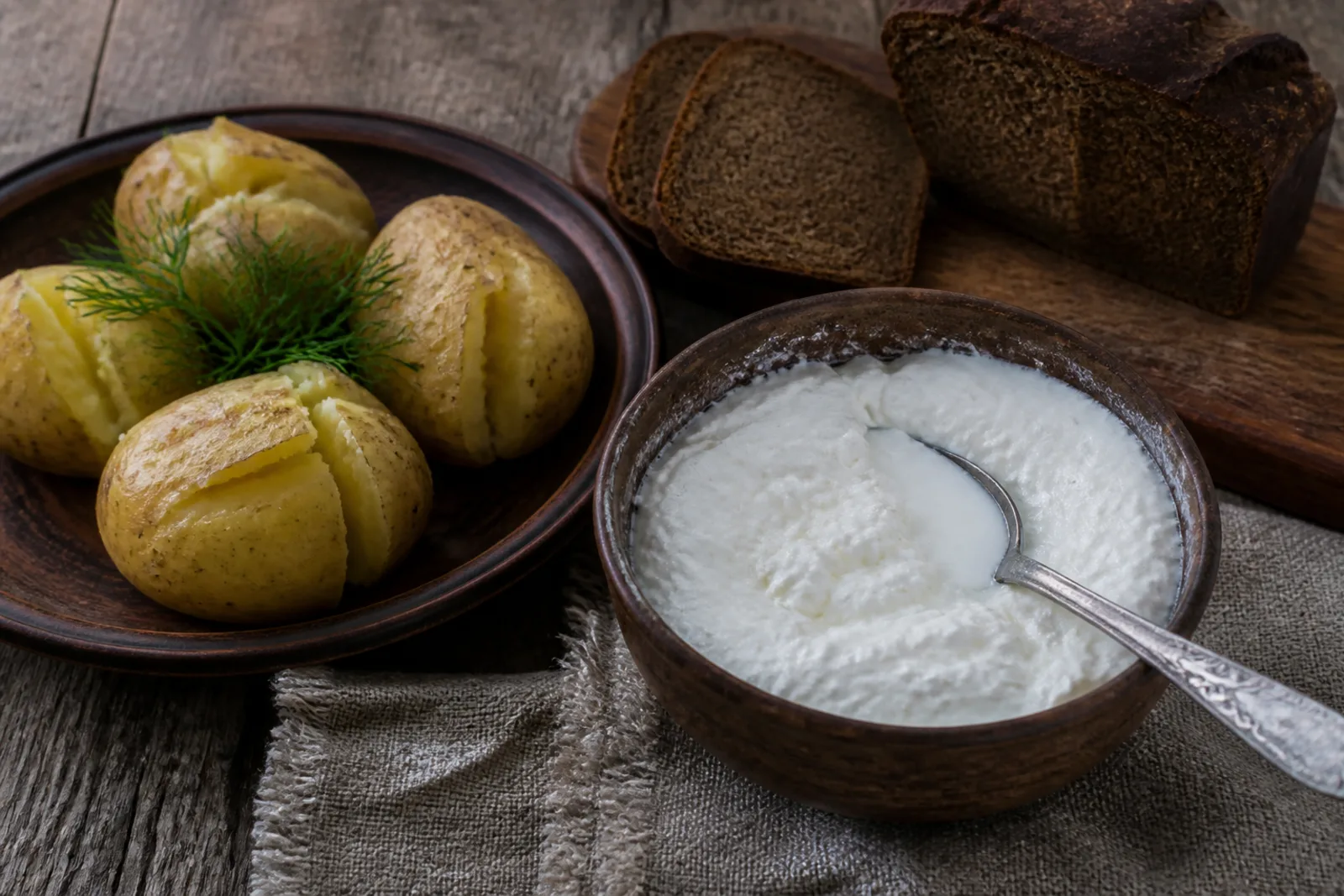Rūgpienis: naturally soured milk or cultured soured milk in a Lithuanian traditional food context