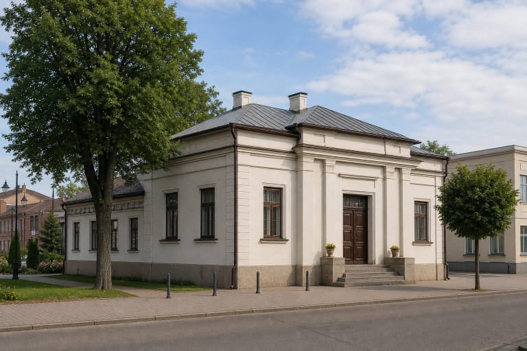 Šilalės Vlado Statkevičiaus muziejaus pastatas Šilalės centre
