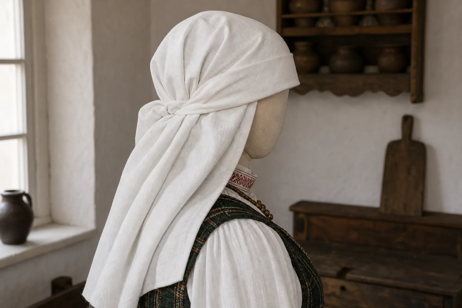 The Aukštaitija nuometas requires precise tying and layering.