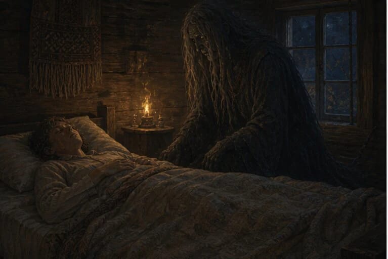 Slogutis and Slogutė in Lithuanian folklore as night beings of sleep pressure near a bed