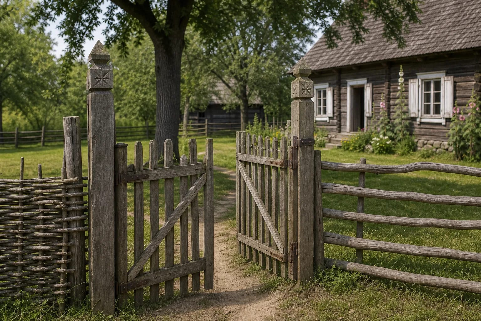 The gate marked the farmstead boundary and the daily passage into the yard.