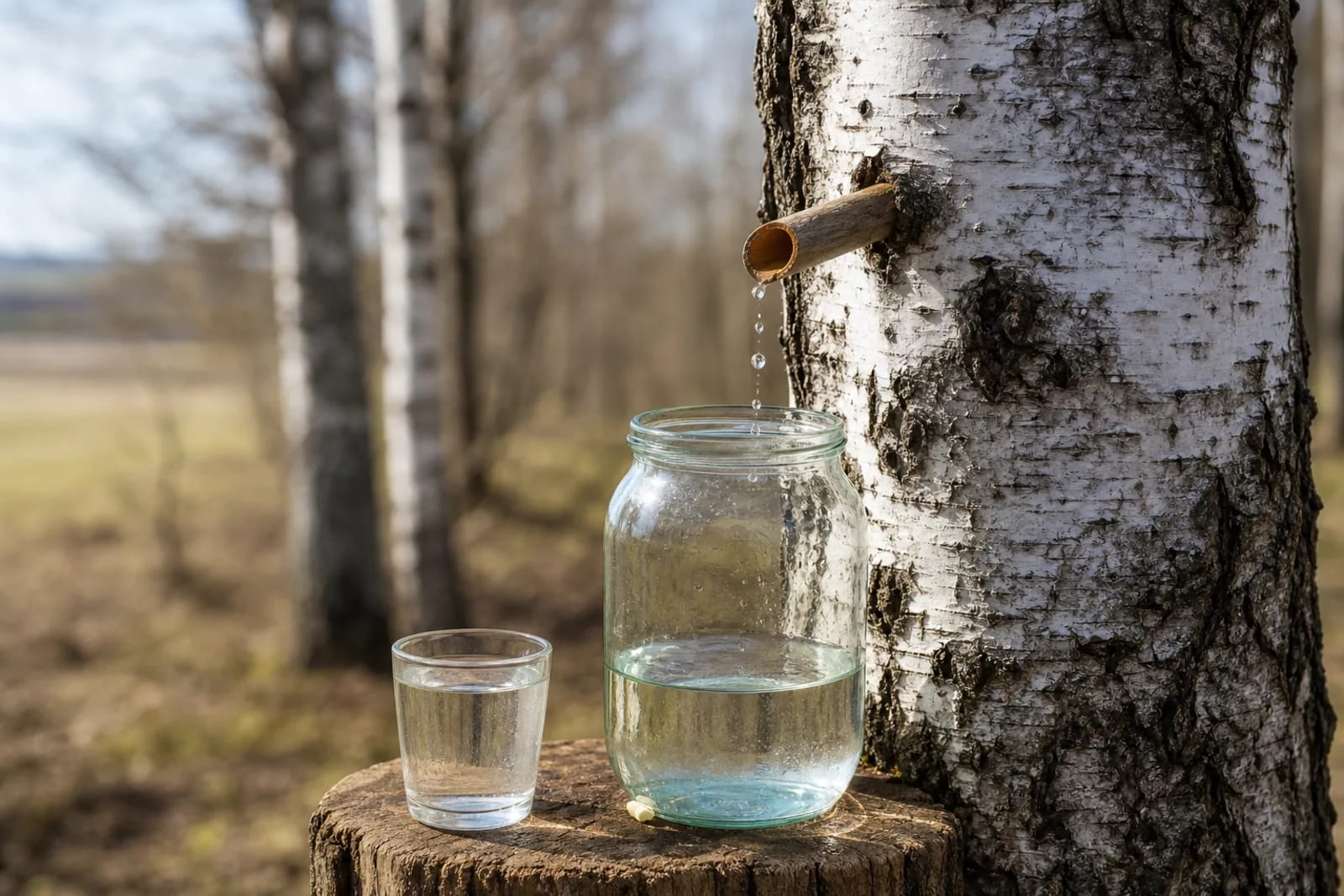 Sula: spring birch or maple sap, drunk fresh or fermented in a Lithuanian traditional food context