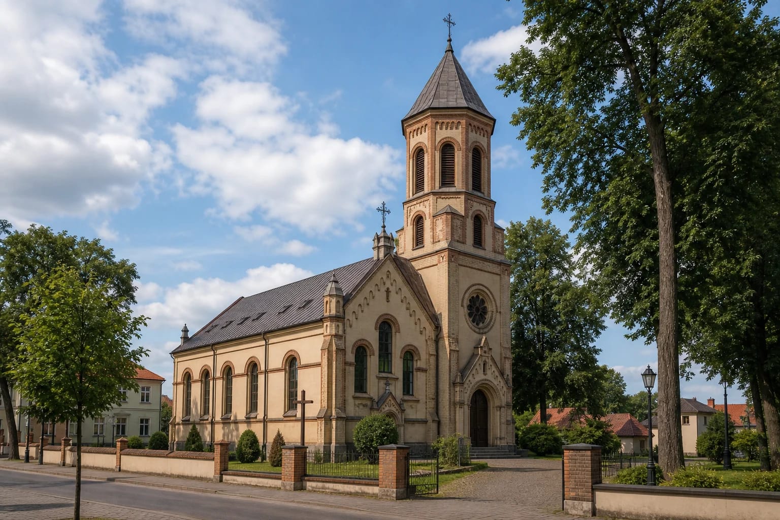 Tauragė Church of the Most Holy Trinity with its octagonal tower in the old town