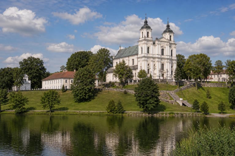 Telšiai Cathedral of St Anthony of Padua on Insula Hill above Lake Mastis