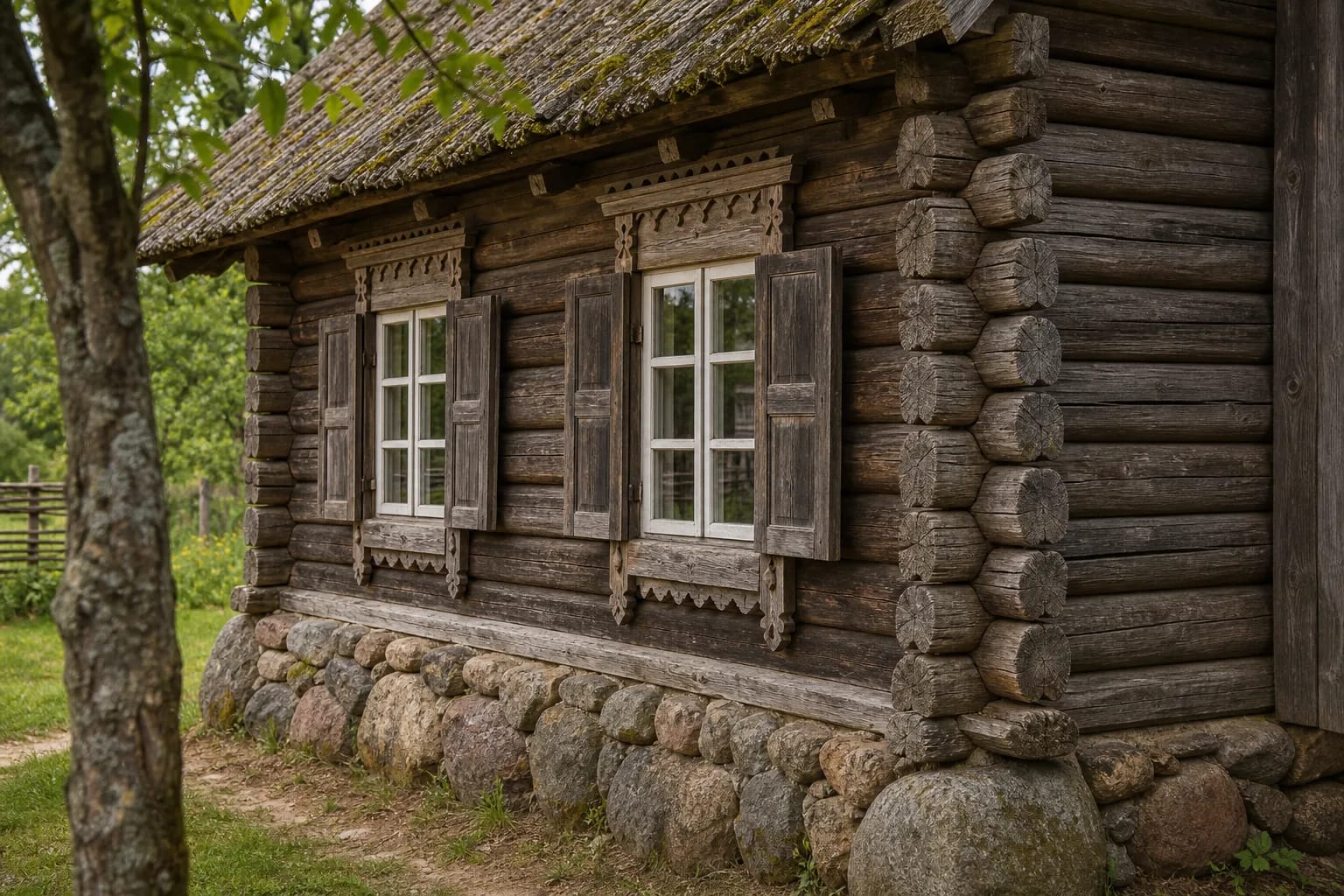Materials, construction, and proportions together help identify a traditional building.
