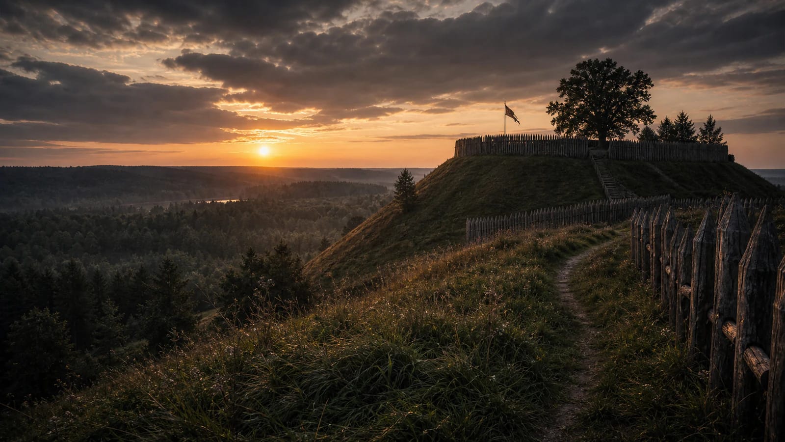 Žvelgaitis Hill in Žagarė above the Švėtė River landscape
